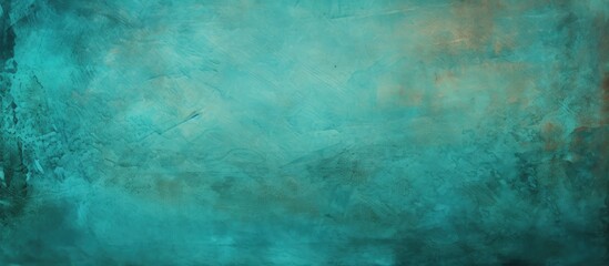 Serene Abstract Painting with Green and Blue Tones, Artistic Watercolor Background