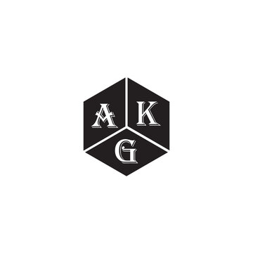 AKG letter logo design on white background. AKG creative initials letter logo concept. AKG letter design.
