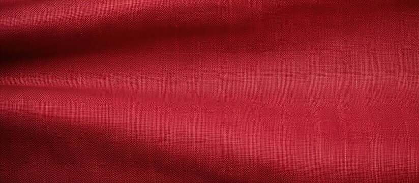 Red textile fabric close up