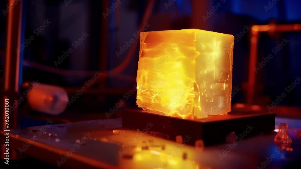 Poster a thermal imaging camera captures the infrared rays being blocked by a piece of aerogel signifying i