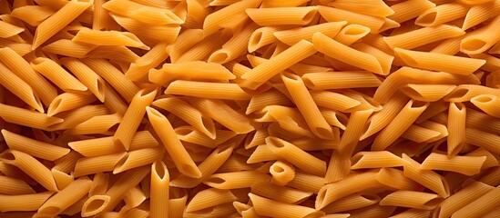 A heap of spaghetti on a white surface