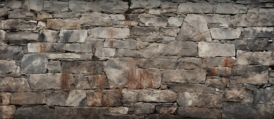 Stone wall against dark backdrop