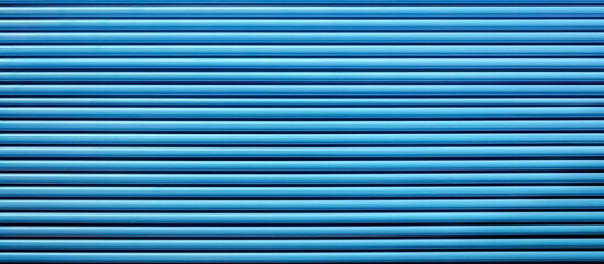 Blue Metal Door on Black Background