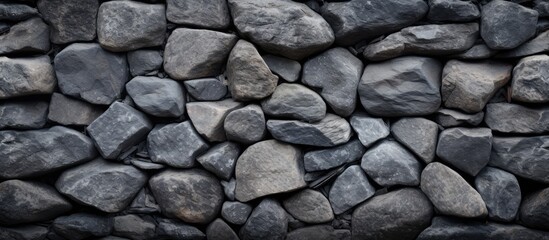 Rustic Pile of Stones on a Sunny Shoreline, Symbol of Tranquility and Resilience