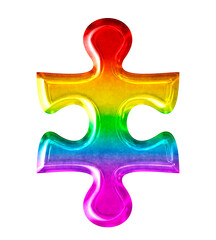 Obraz premium Puzzle concept LGBT stock illustration isolated on white background. 