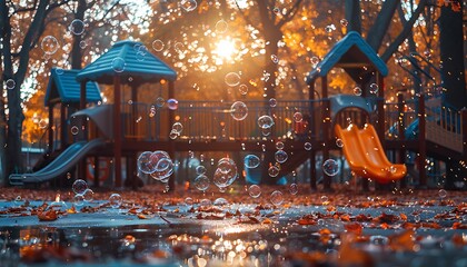 Children's Playground Background Bubble