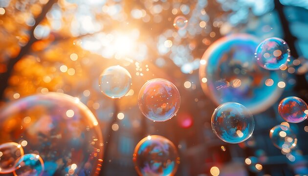 abstract background with bubbles