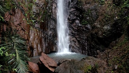 Tripod shot of Air Terjun Jagasatru waterfall. Bali, Indonesia.