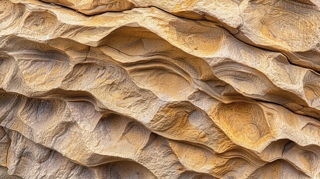 Wavy Sandstone Texture in Natural Beige Tones