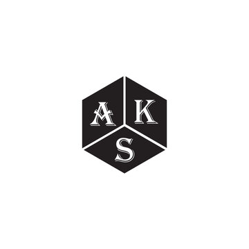 AKS letter logo design on white background. AKS creative initials letter logo concept. AKS letter design.
