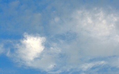 photo of blue sky and white clouds in the afternoon