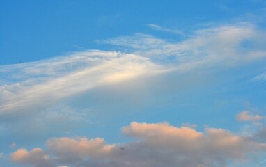 photo of blue sky and white clouds in the afternoon
