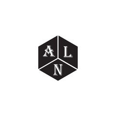 ALN letter logo design on white background. ALN creative initials letter logo concept. ALN letter design.
