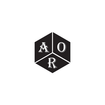 AOR letter logo design on white background. AOR creative initials letter logo concept. AOR letter design.
