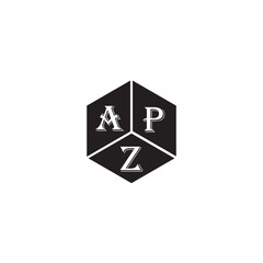 APZ letter logo design on white background. APZ creative initials letter logo concept. APZ letter design.
