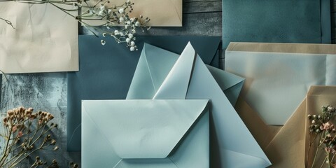 Embracing contemporary elegance: Modern letter paper and stylish envelopes for refined communication. - Powered by Adobe