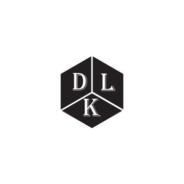 PrintDLK letter logo design on white background. DLK creative initials letter logo concept. DLK letter design.
