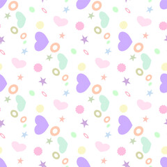 seamless pattern with hearts for decorated wallpaper, paper gift, card, pattern, scarf. - 762022850