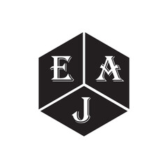 PrintEAJ letter logo design on white background. EAJ creative initials letter logo concept. EAJ letter design.

