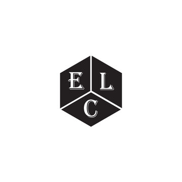 PrintELC letter logo design on white background. ELC creative initials letter logo concept. ELC letter design.
