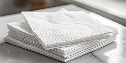Everyday necessity: Embracing the simplicity of napkin paper for practicality. - obrazy, fototapety, plakaty