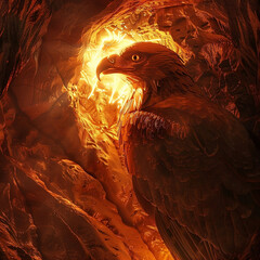tier, adler, in einer Höhle, geschnitzt, Feuer, Licht, schnabel, animal, eagle, in a cave, carved, fire, light, beak