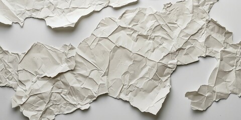 Realistic textured paper backgrounds patterns on white backdrop