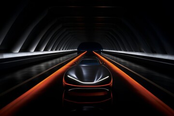 Futuristic orange lines abstract background - modern design for graphic projects and presentations