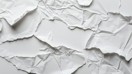 Assortment of textured paper backgrounds contrasted with pristine white background