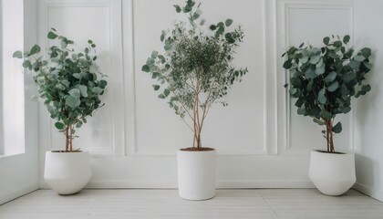 白い部屋の観葉植物 - obrazy, fototapety, plakaty