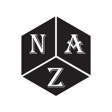 NAZ letter logo design on white background. NAZ creative initials letter logo concept. NAZ letter design.
