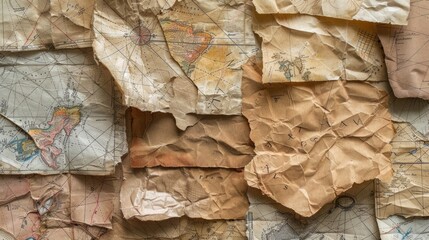 Vintage Charm Antique Paper Inspired by Old Maps