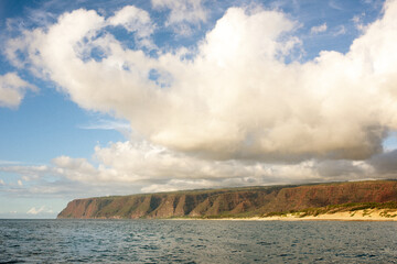 Ocean view of Hawaii Kauai Island Na Pali Coast