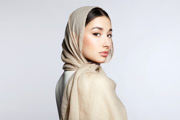 beautiful asian young woman. beauty girl in hijab - 762029696