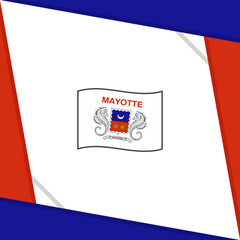 Mayotte Flag Abstract Background Design Template. Mayotte Independence Day Banner Social Media Post. Mayotte Independence Day