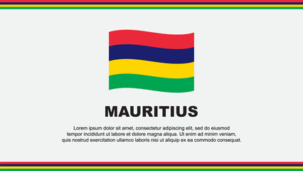 Mauritius Flag Abstract Background Design Template. Mauritius Independence Day Banner Social Media Vector Illustration. Mauritius Design