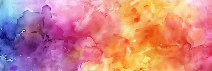 Abstract rainbow watercolor background , colorful watercolor splash, banner