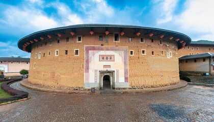 Yongding Scenic Spot of the Earthen Building in Fujian Province, China