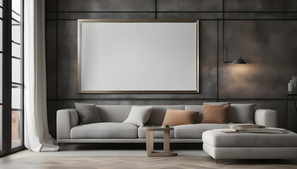 Fototapeta premium modern living room with sofa