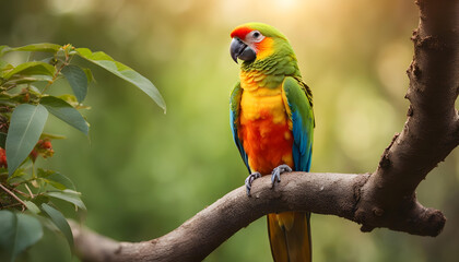 two parrots on a branch