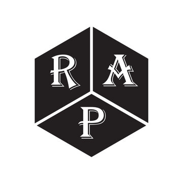 RAP letter logo design on white background. RAP creative initials letter logo concept. RAP letter design.
