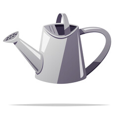 Metal watering can vector isolated illustration - 762040050