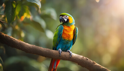 Obraz premium blue and yellow macaw ara