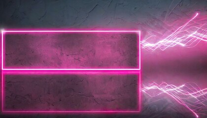 Pink Neon Dreams: Abstract Background with Vibrant Neon Banner