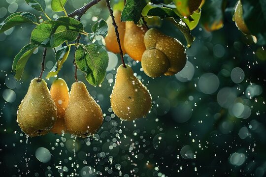 Pears that rain from the sky their impact creating symphonies upon the earth , high resolution DSLR