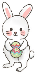 easter day easter bunny rabbit with easter egg