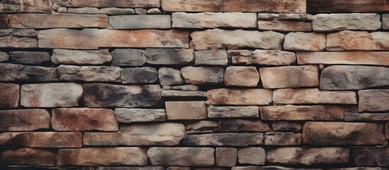 Obraz premium Aged retro stone wall with a grunge look.