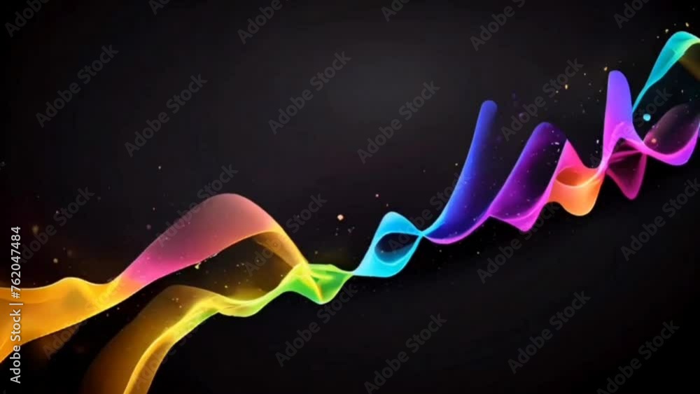 Poster experience a vibrant journey through an abstract colorful spectrum with this 4k loop animation. set 