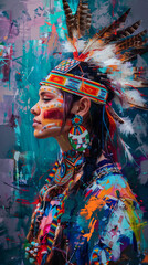 Fototapeta premium Indigenous woman cultural educator