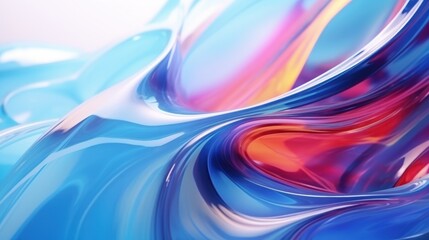 Abstract waves of flowing colors, liquid background.